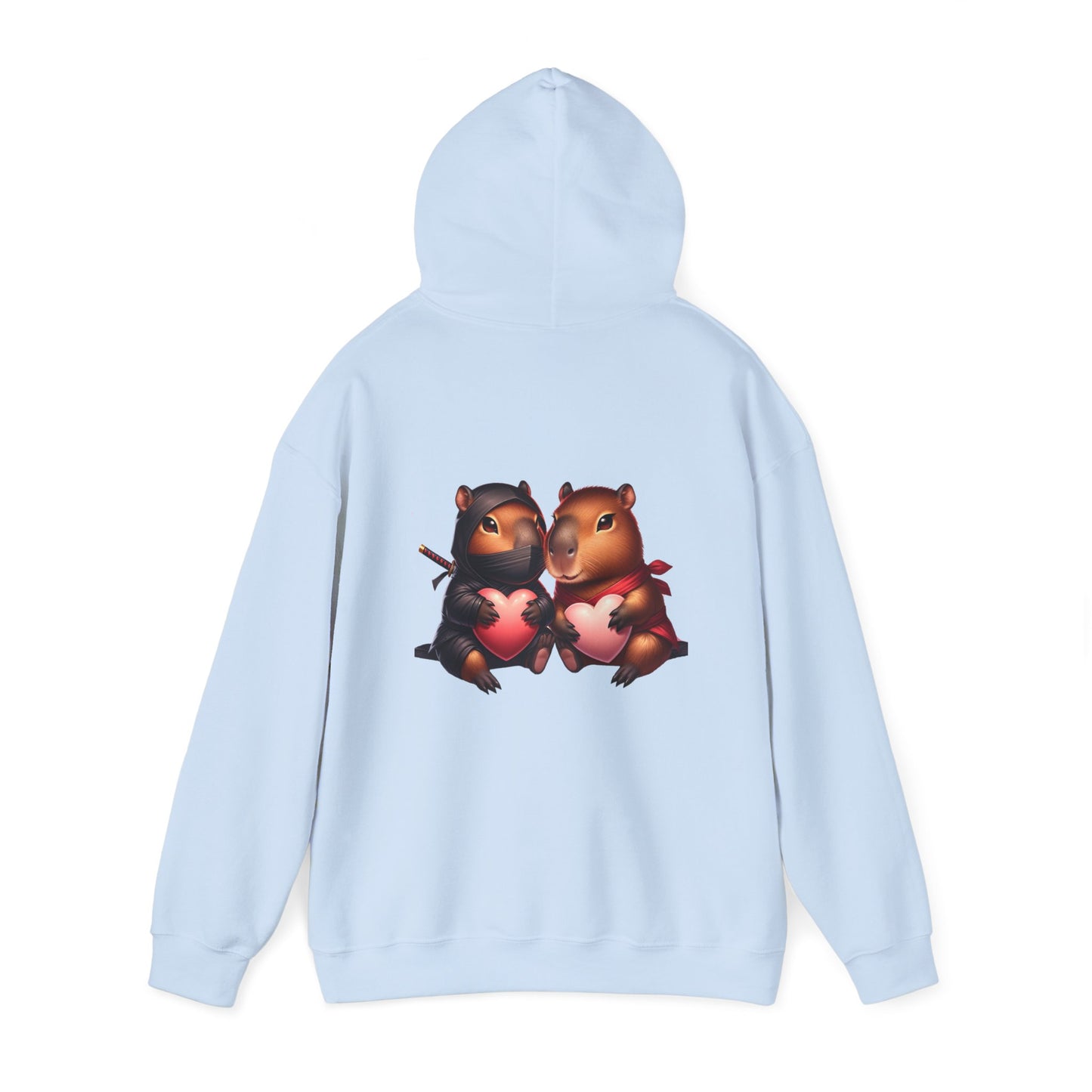 Valentine Capybara Ninja Unisex Hooded Sweatshirt