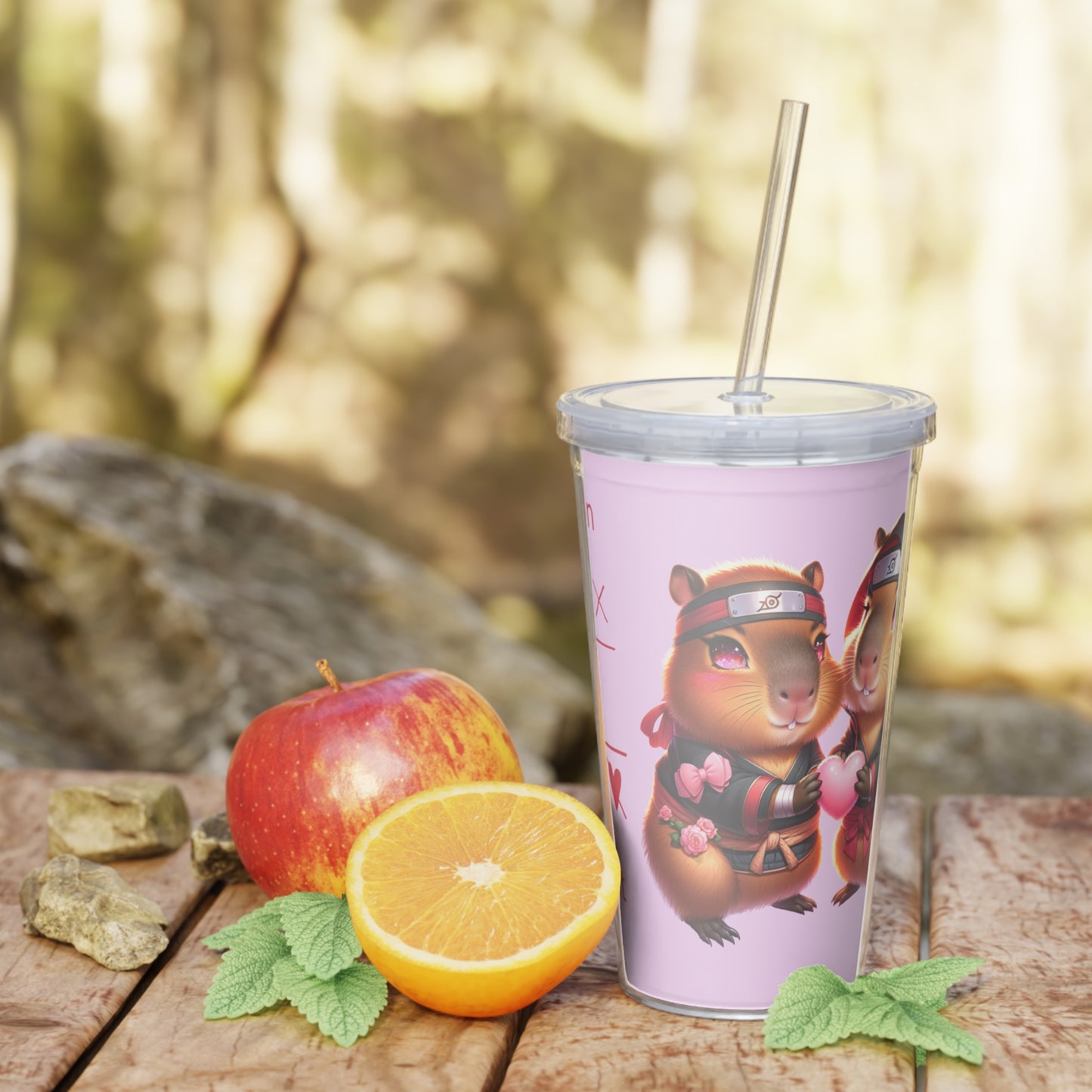 Valentine Bara Tumbler with Straw