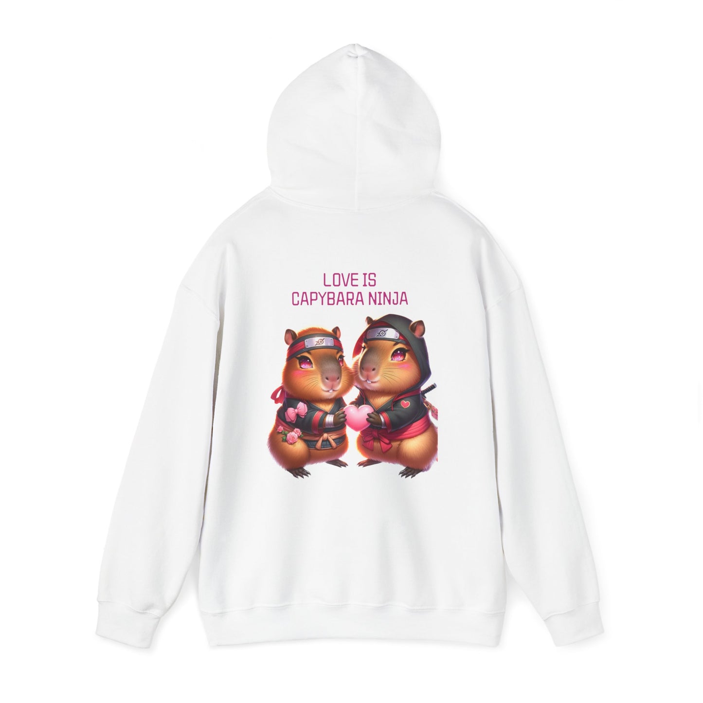 Love is Capybara Ninja Unisex Hooded Sweatshirt