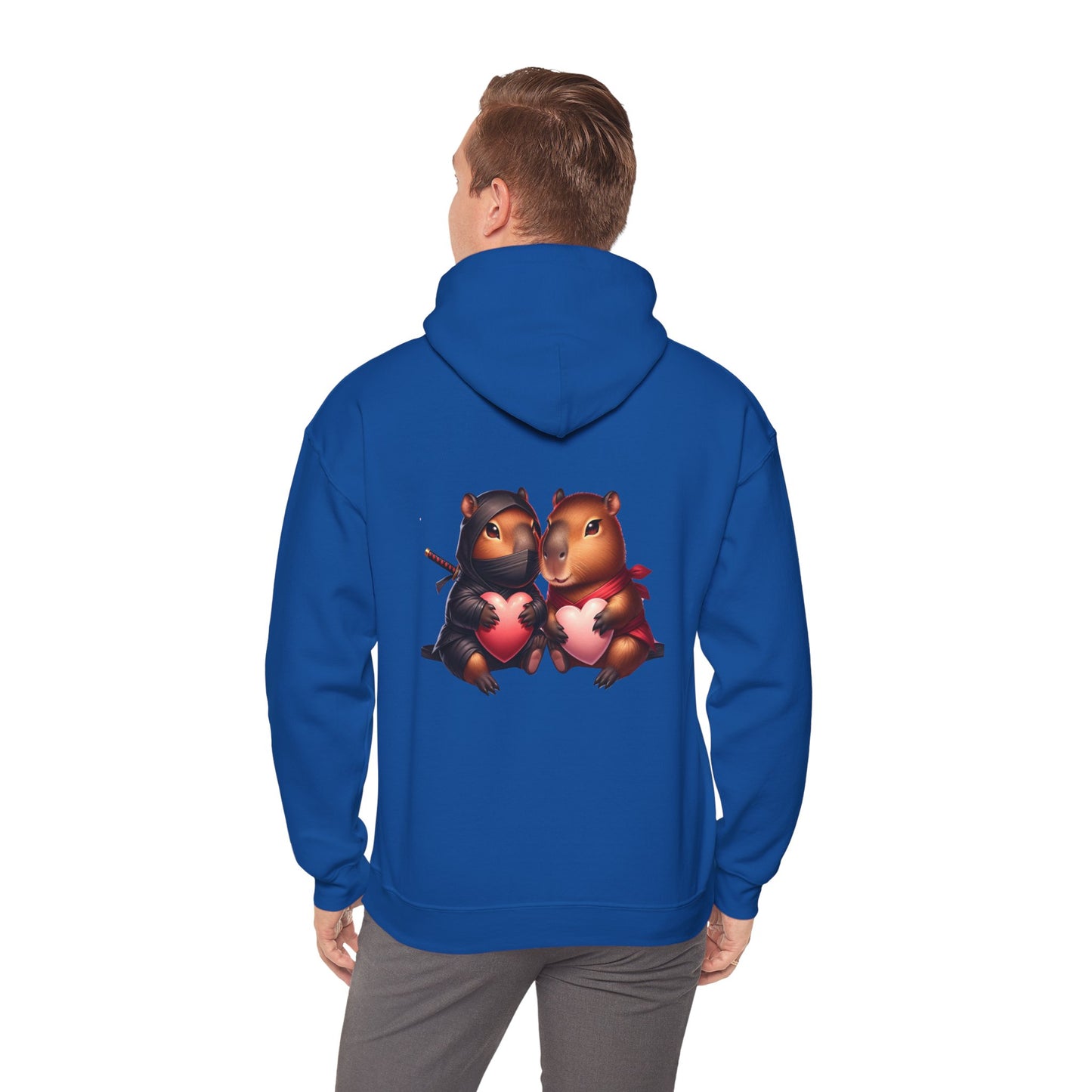 Valentine Capybara Ninja Unisex Hooded Sweatshirt