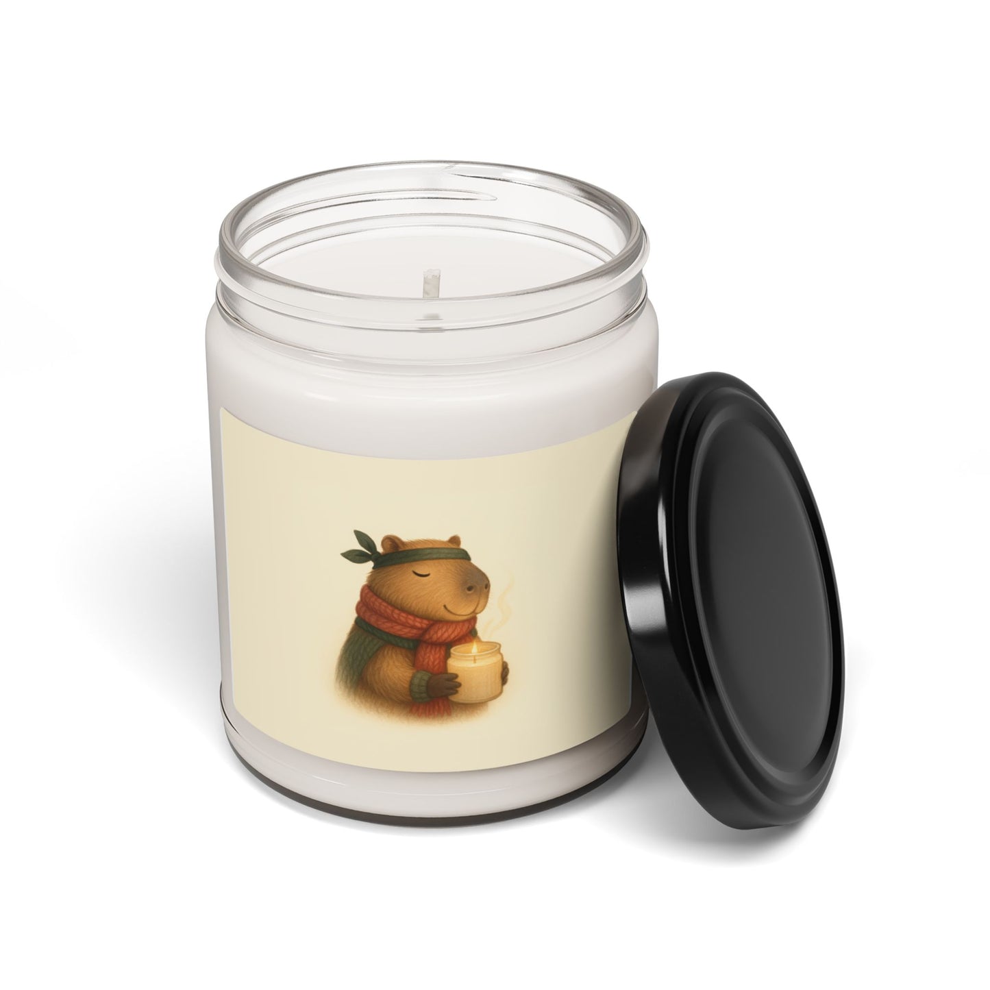 Capybara Ninja™ Cozy Winter Soy Candle — 9oz Scented Jar