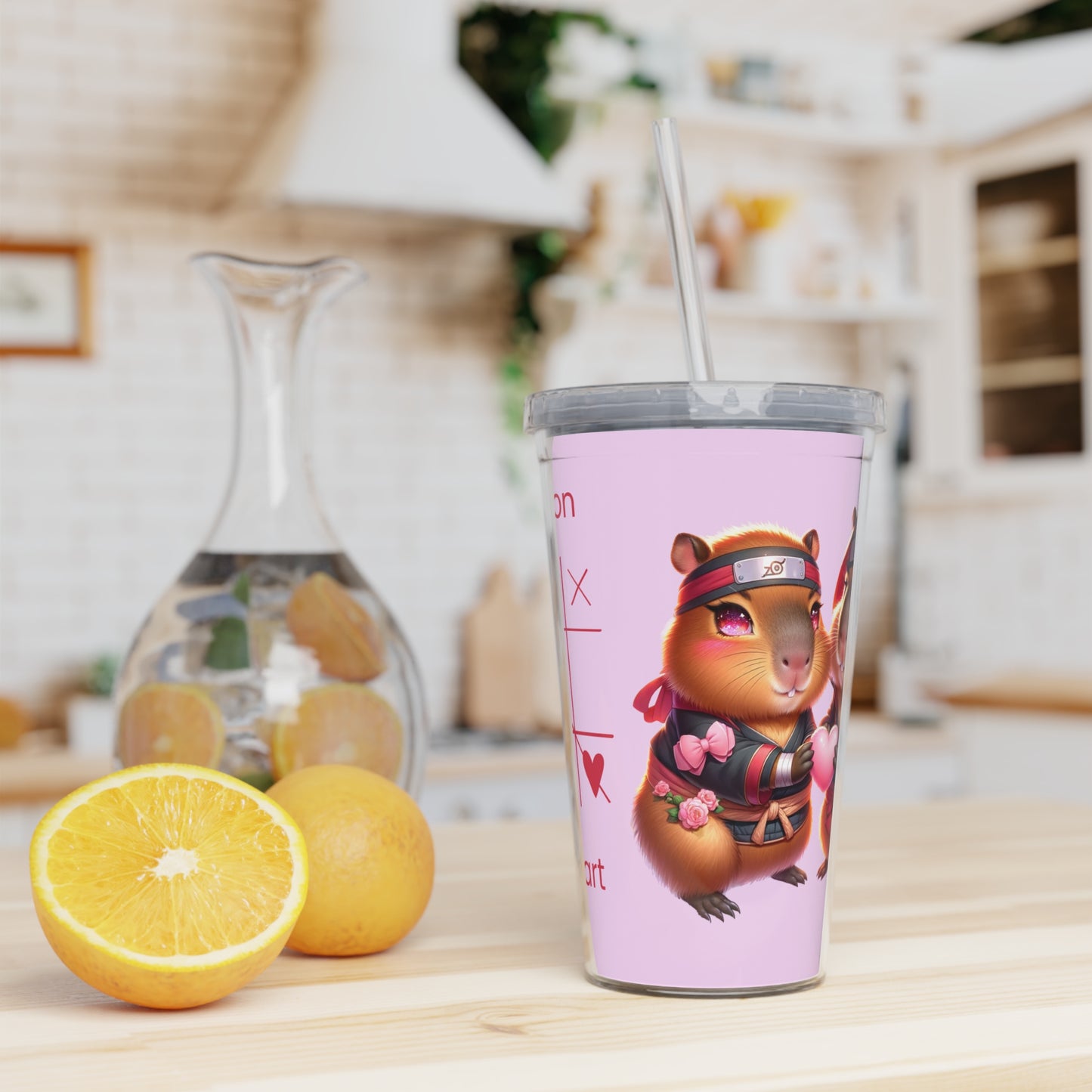 Valentine Bara Tumbler with Straw