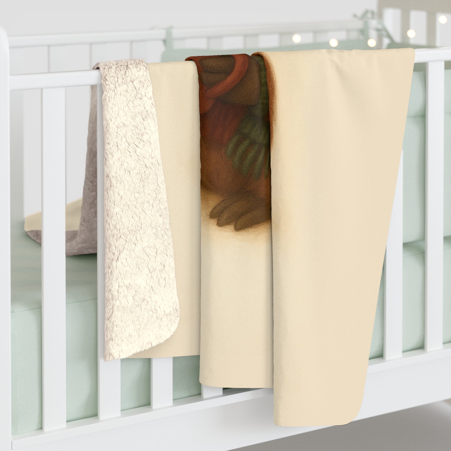 Capybara Ninja™ Winter Sherpa Blanket – Calm, Cozy, Warm