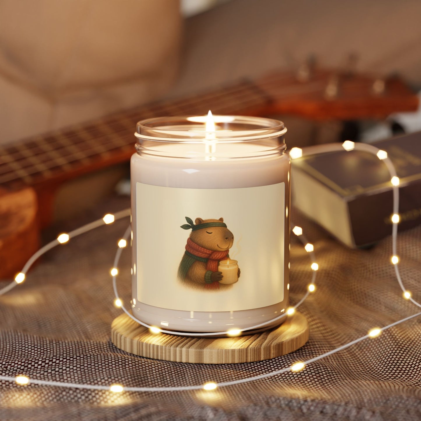 Capybara Ninja™ Cozy Winter Soy Candle — 9oz Scented Jar
