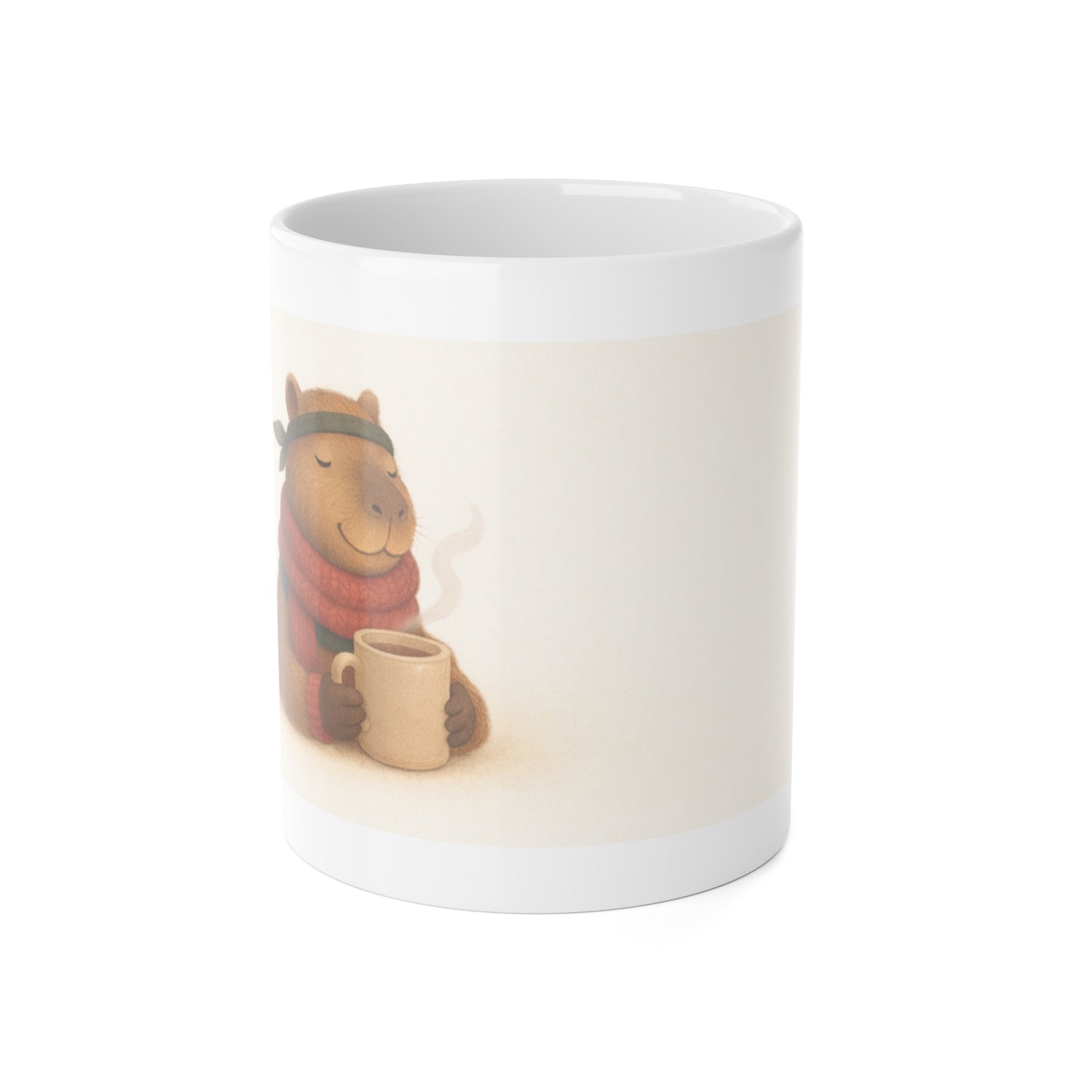 Capybara Ninja™ Cozy Winter Mug — 11oz Ceramic