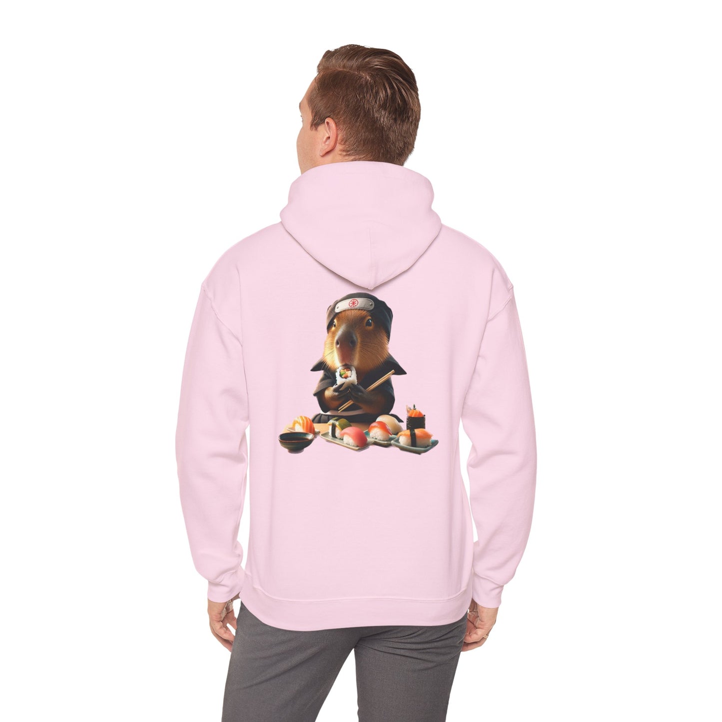 Capybara Ninja Unisex Sushi & Logo Hooded Sweatshirt