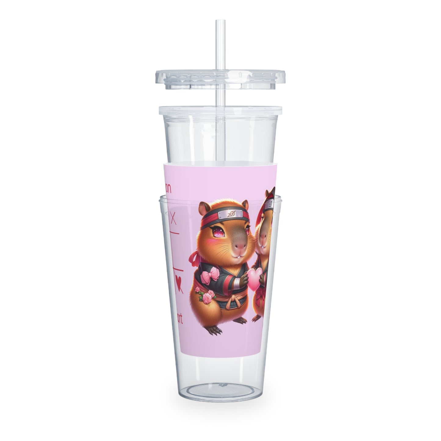 Valentine Bara Tumbler with Straw