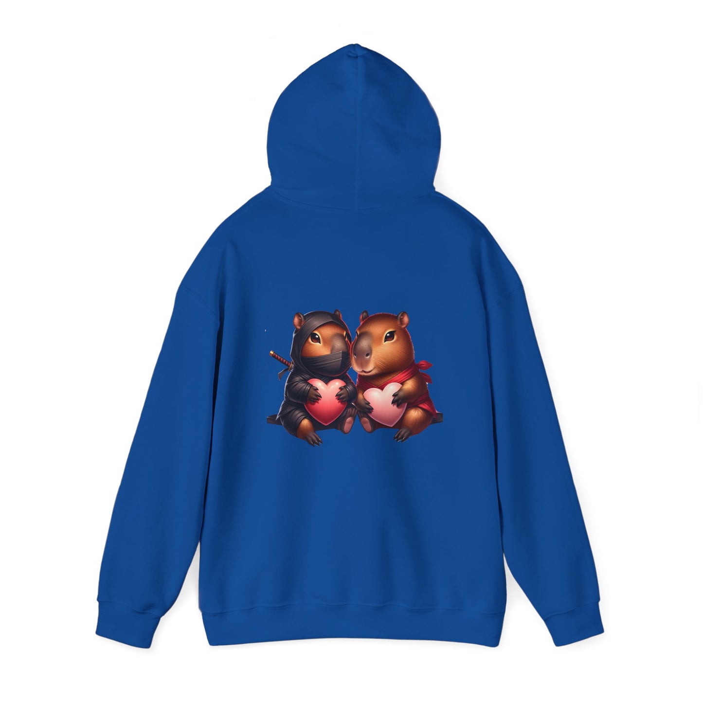 Valentine Capybara Ninja Unisex Hooded Sweatshirt