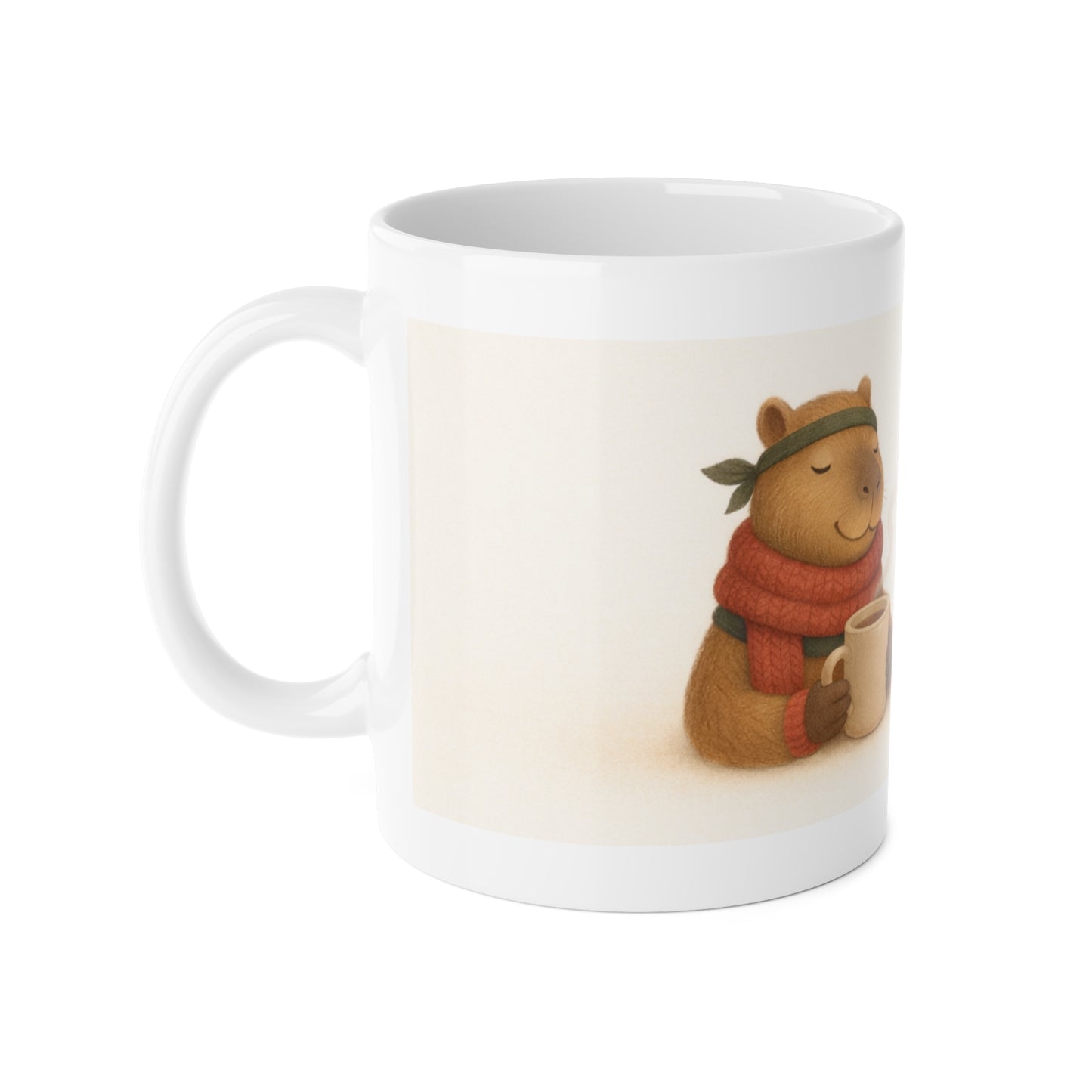 Capybara Ninja™ Cozy Winter Mug — 11oz Ceramic