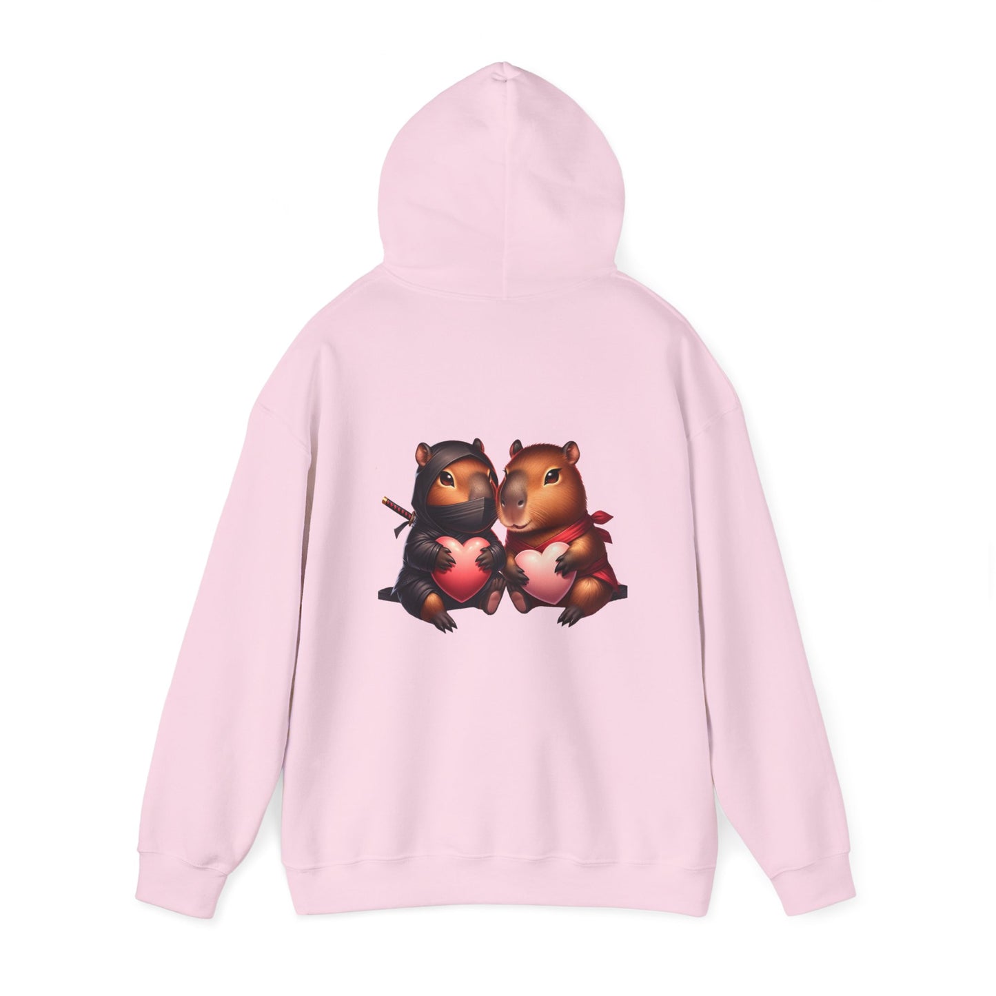 Valentine Capybara Ninja Unisex Hooded Sweatshirt