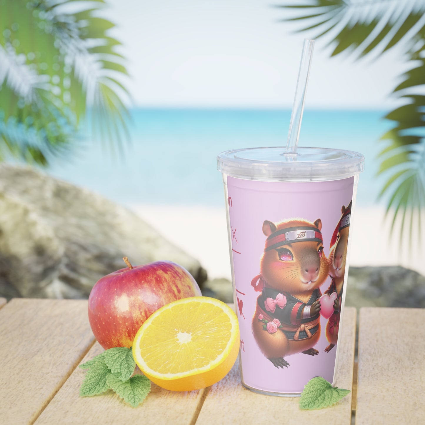 Valentine Bara Tumbler with Straw