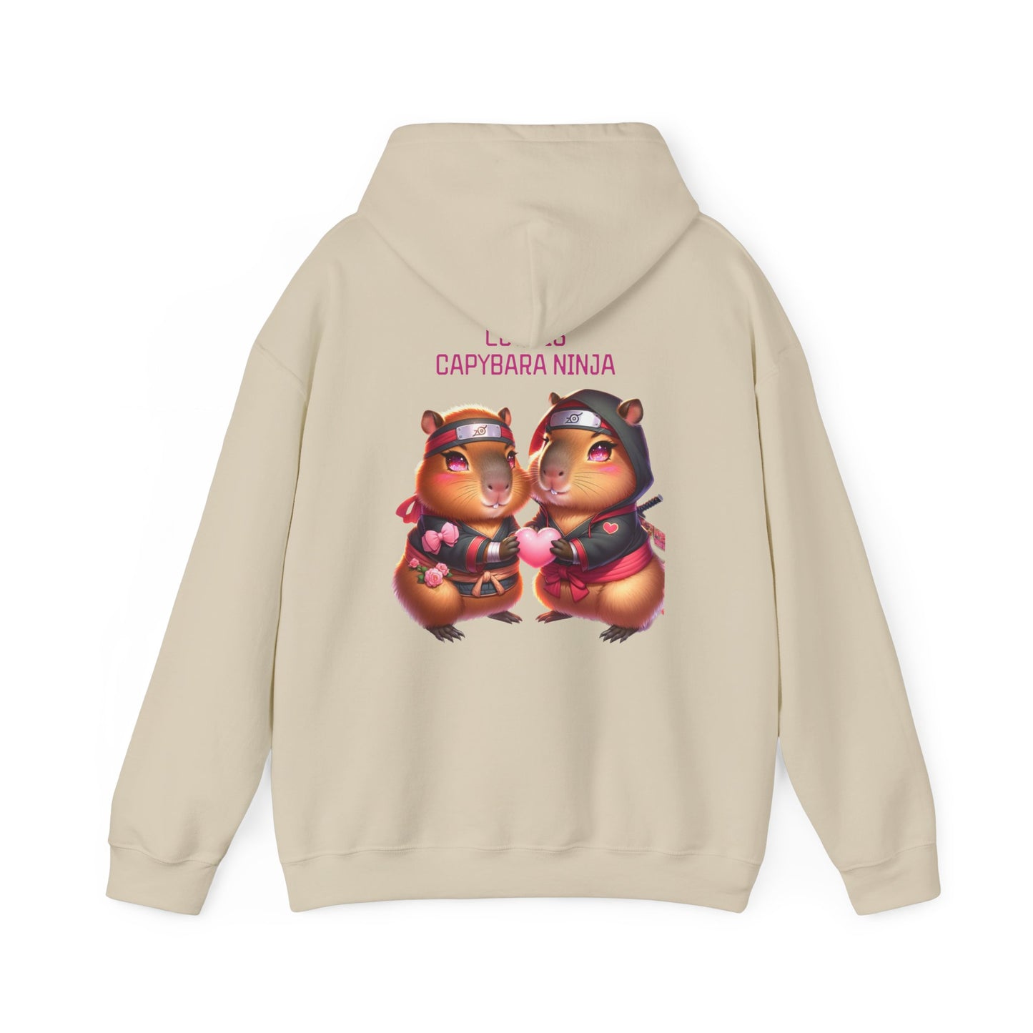 Love is Capybara Ninja Unisex Hooded Sweatshirt