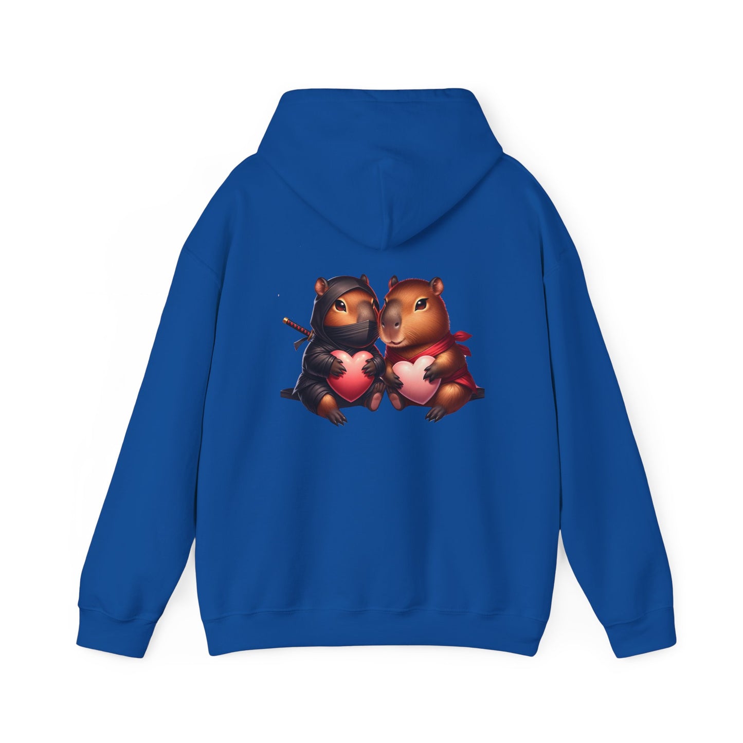 Valentine Capybara Ninja Unisex Hooded Sweatshirt