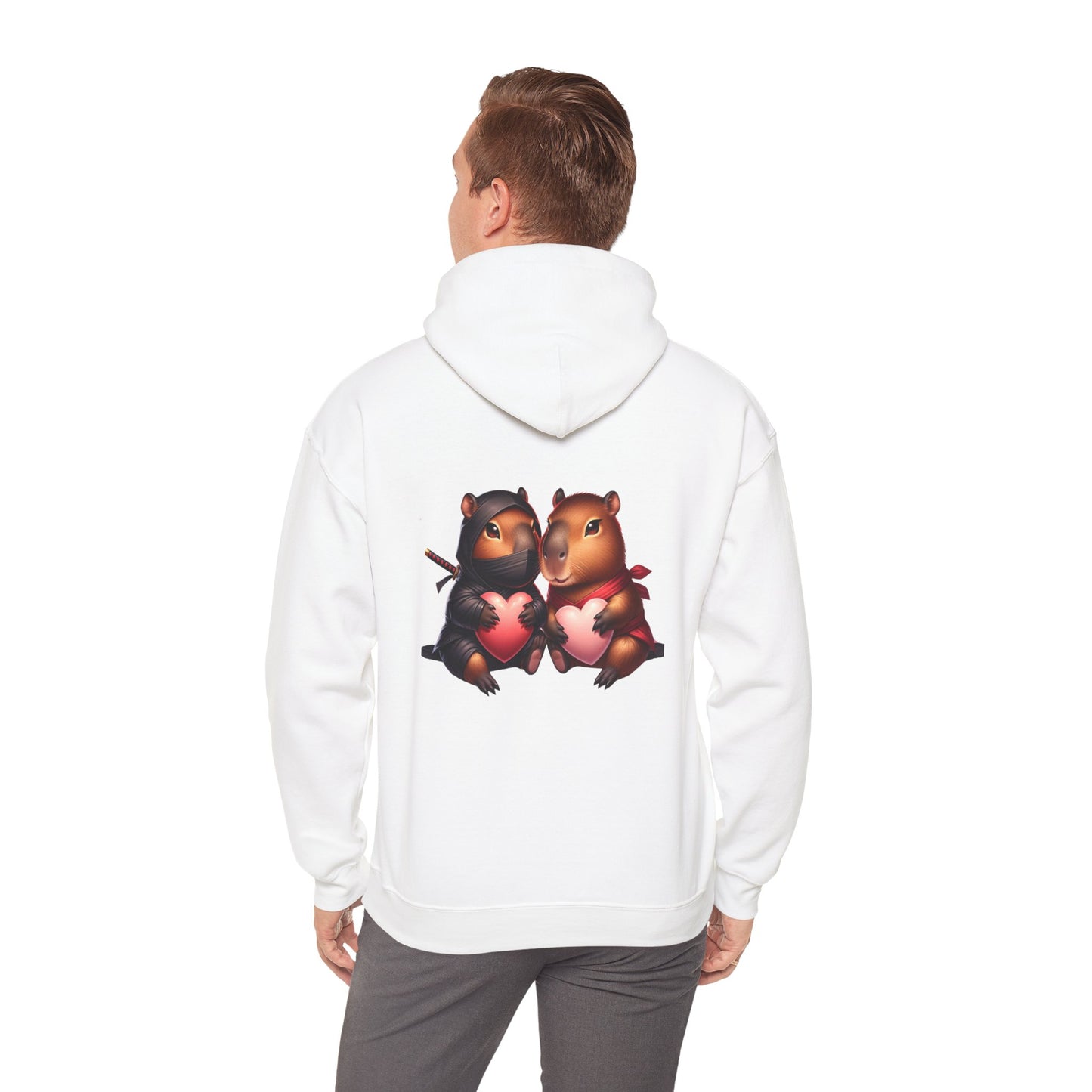 Valentine Capybara Ninja Unisex Hooded Sweatshirt