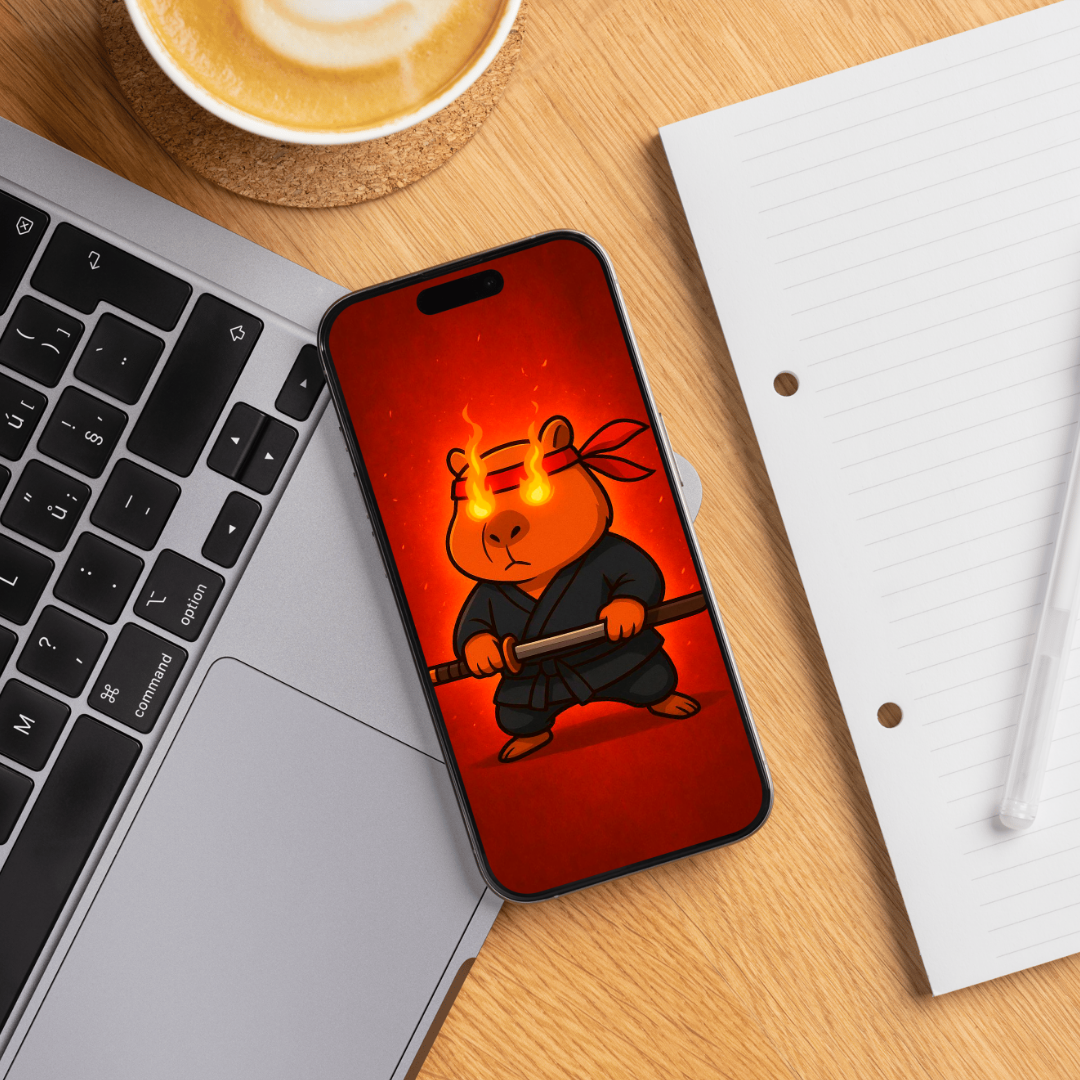Capybara Ninja: The Ultimate Smartphone Wallpaper Pack (26 Designs)