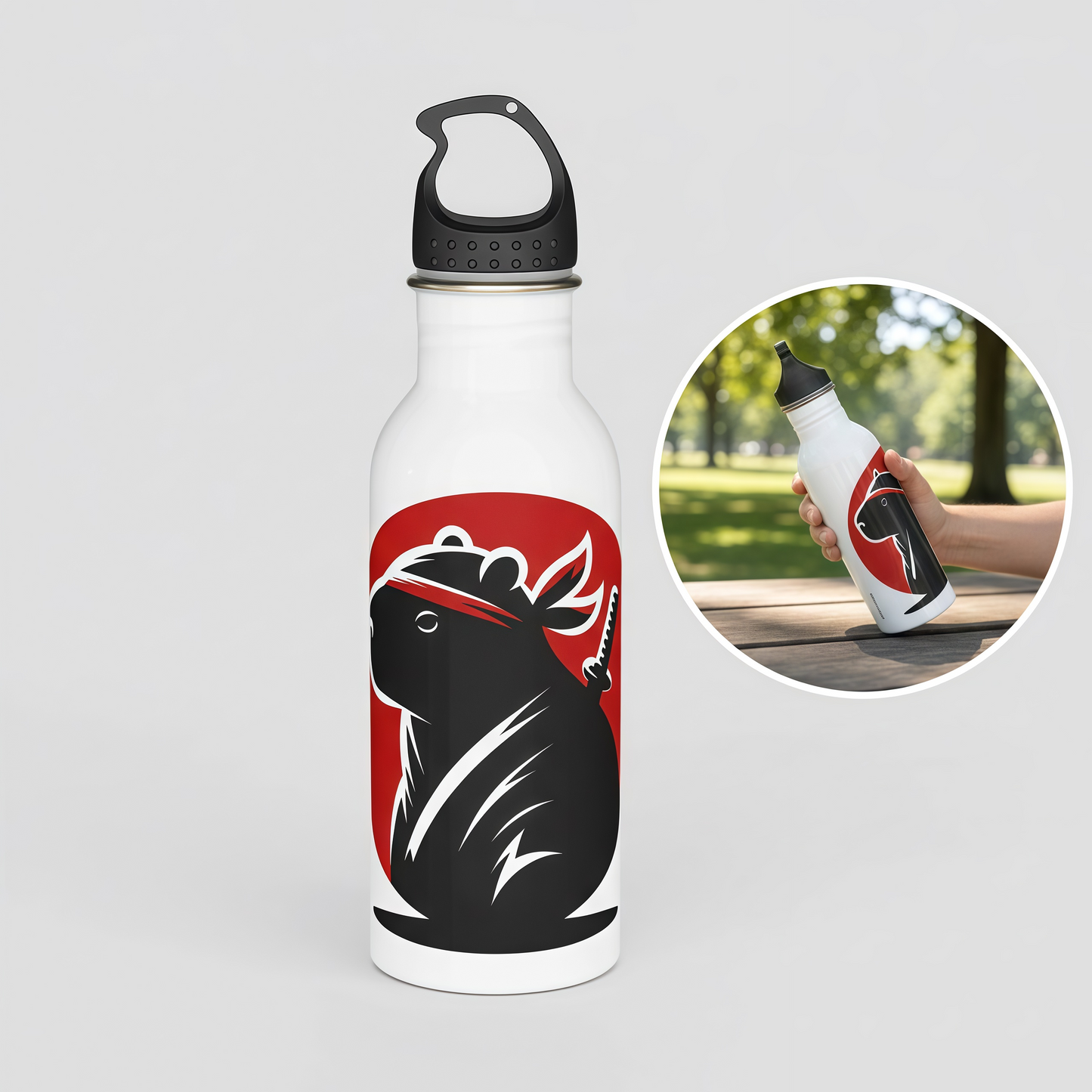 Capybara Ninja Steel Water Bottle
